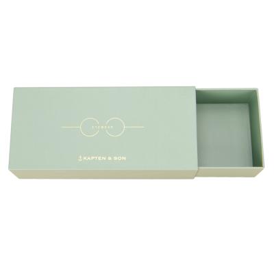 China Luxury Recycled Materials Glass Box Gift Box Pantone Luxury Color And Advanced Paper Coated Rigid Cardboard Drawer Packaging Box for sale