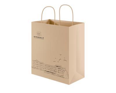 China Wholesale High Quality Recyclable Kraft Paper Your Logo Printed Craft Shopping Gift Wrapping Kraft Paper Bag for sale