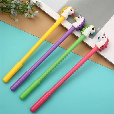 China Pen Cute Cartoon Unicorn Promotional Pen With Gel Ink School Stationery for sale