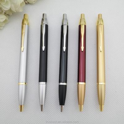 China Pen Free Promotional Sample Engraved Clip Parker Pen For Gift Retractable Ballpoint Pen for sale