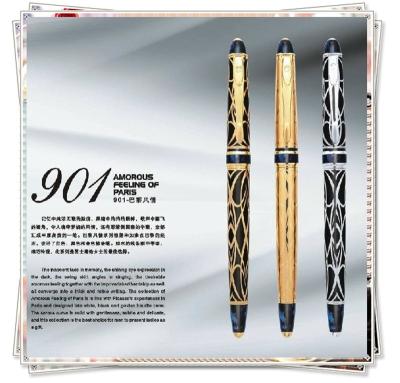 China Other Gold-plating metal gentleman fountain pen (black) XJ-P 901 Picasso, lnk pen with cut calligraphy ink for sale