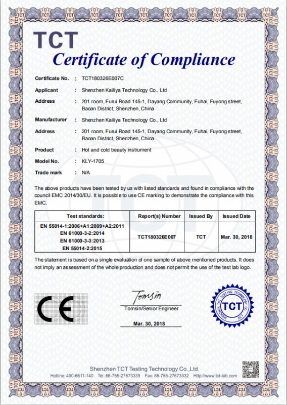 CE - Shenzhen Kailiya Technology Co., Ltd.