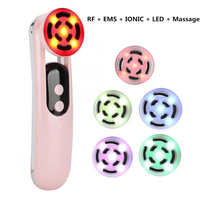 China Anti-Puffiness New EMS/RF/+ ION Cleansing/Photon/Cares 5 in 1 Multifunctional Cosmetic Beauty Device for sale