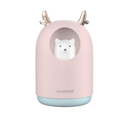 China Mini Office Nano Mist Spray USB Car Bedroom Car Aroma Diffuser Ultrasonic Night Lamp Portable Cute Pet Air Nebulizer Humidifier for sale