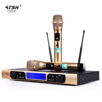 China Handheld professional ktv U segment stage microphone China factory infrared frequency family karaoke wireless microphone for sale