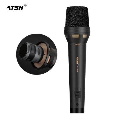 China Bass Sound Condenser Stereo /Dynamic Cable Microphone Handheld Microphone AT800 Chinese Main Supplier Wired Microphone for sale