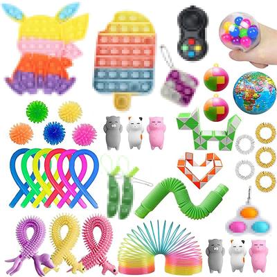 China Customized Cheap Stress Relieve 40 Pieces Sensory Busy Person Toy Set 40pcs Busy Person Package For Kids for sale