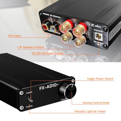 China TDA7498E 2 Channel Mini Stereo HiFi Audio Amplifier Class D Integrated Amp For Passive Speakers 160W*2+32V With Power Supply 16.7*9.5*3cm for sale