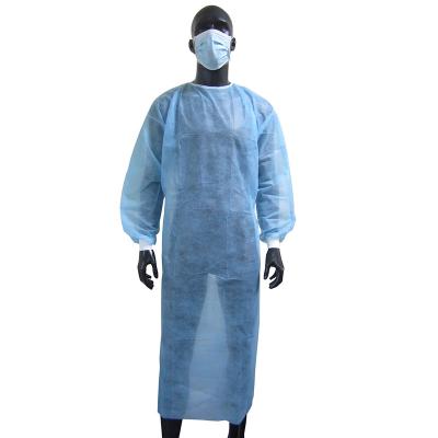 China Wholesale Price Waterproof Disposable Isolation PPE Nonwoven Disposable Gown for sale