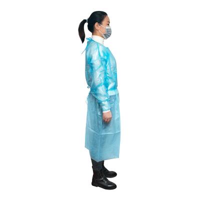 China Breathable Anti-Static Liquid-Resistant Reusable Medical Healthcare AAMI Hospital Chemistry Food Factory Hospital Gowns Level One Isolation for sale