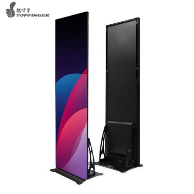 China Topfinger P2.5 digital display mirror floor poster indoor standing led advertising display screen led screen for sale