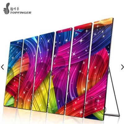 China Topfinger Digital Signage Indoor Display Led Display Standing Led Screen P2.5 LED Mirror Indoor Full Color LED Screen for sale