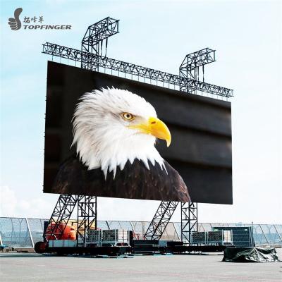 China Topfinger High Brightness Led Screen Indoor Outdoor Building Advertising Digital Billboard Commercial Billboard Screen for sale