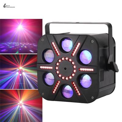 China TFR hot sale 3in1 combined effect laser led stage lighting sunflower disco laser light for disco nightclub party event 24*24*34CM for sale