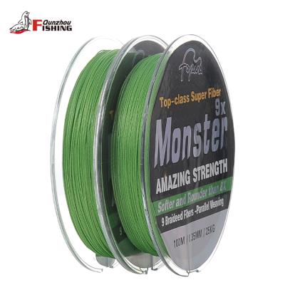 China Super Strong Hot Selling High Tensile Wire 9 Strands PE Braided Fishing Fishing Line 100M for sale