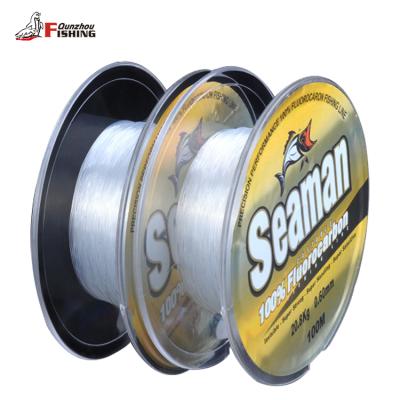 China Super Strong SEAMAN Fluorocarbon Abrasion Resistance Coated Nylon Monofilament Carp Fishing Leader Line 100M for sale