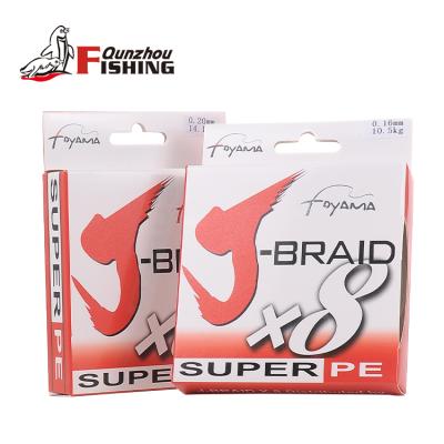 China TOYAMA Sink Line J-Braid Fishing Wire 8 Strands Pe Braided Fishing Line 150M for sale