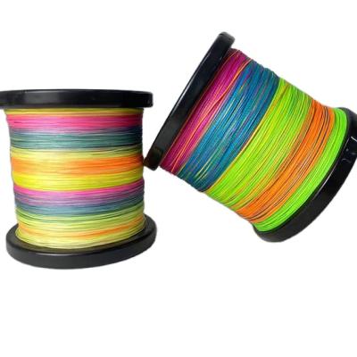 China Wholesale high quality multicolor 4 strands high strength braided pe fishing line 1000m for sale