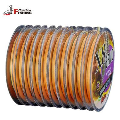 China Hot Selling High-knot Strength 1000M (100M x 10) Spool 8 Strands Multi Color Bound Braided Fishing Line for sale