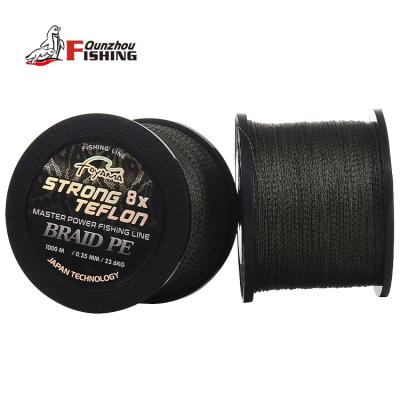 China OEM High Tensile Support TOYAMA Spotted Fishing Wire 8 Strands Braided Fishing Line 1000m for sale