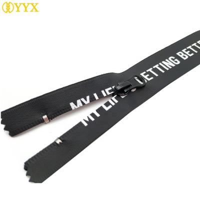 China Automatic Lock YYX Custom Zipper Printing TPU Duty Zipper Wholesale Price Waterproof Nylon Zipper For Water Ball for sale