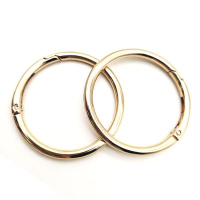 China YYX Retail Industry Bag Accessories Hardware Custom Small Gold Spring Door Zinc Alloy Round Clasp O Ring Clasp for sale