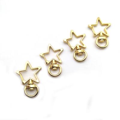 China Promotion Gift/Main Holder YYX Keychains Clasps DIY Jewelry Accessories Gold Plated Metal Star Keyring Clasps For Jewelry for sale