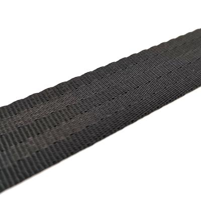 China Sustainable Quality Long Sliver 100% Pure Nylon Thick Black Nylon Webbing for sale