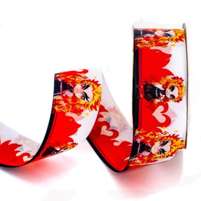 China YYX High Tenacity Grosgrain Ribbon Custom Printed Design Personalized Ribbon Printing Satin Ribbon 25mm for sale