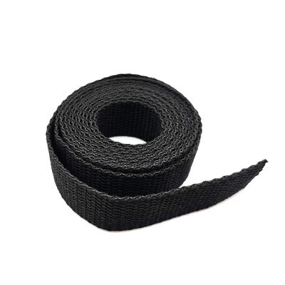 China Cheap Backpack Sustainable Use 25 Mm Black PP Webbing for sale