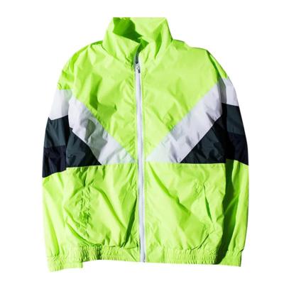 China Viable Wholesale Retro Mens Color Block Nylon Anorak for sale