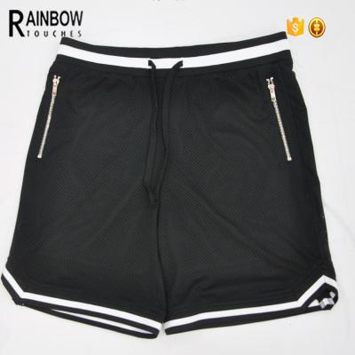 China Viable Wholesale Fast Shipping Basketball Mesh Track Men Zipper Pocket Shorts for sale