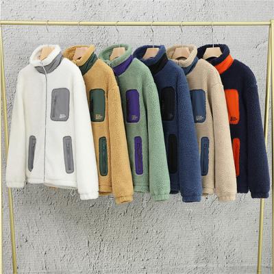 China Unisex Winter Jacket Stand Collar Lambswool Oversized Jackets Viable for sale