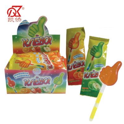 China 10g Russia Natural Thumb Shape Glow Stick Lollipop Candy for sale