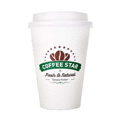 China Recyclable Custom High Quality Print Personalized Disposable Takeaway Cappuccino Espresso Hot Drink Paper Coffee Cups With Lids for sale