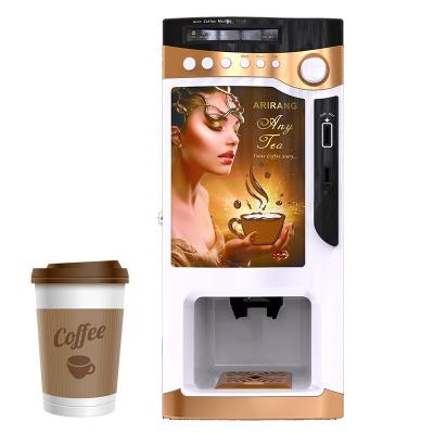 China Hotel Metro Station Shopping Mall Coin Operated Tea Coffee Vending Machine Premix Instant Coffee for sale