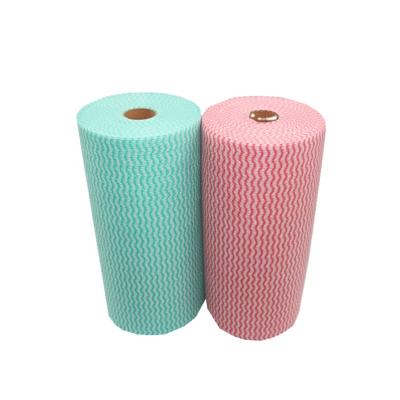 China Sustainable Economical Universal Spunlace Disposable Roll Dish Cloth for sale