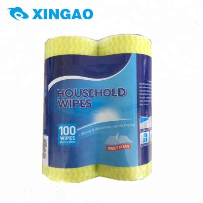 China 2018 Sustainable New Products On The Market Factory Price Cleaning Cloth Two Rolls Packing for sale