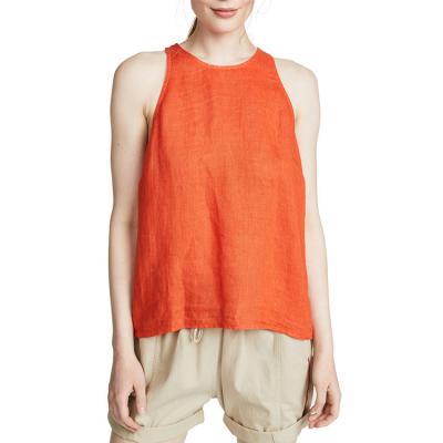 China Breathable Hot Product Women Sleeveless Button Up Back Mesh Canvas for sale