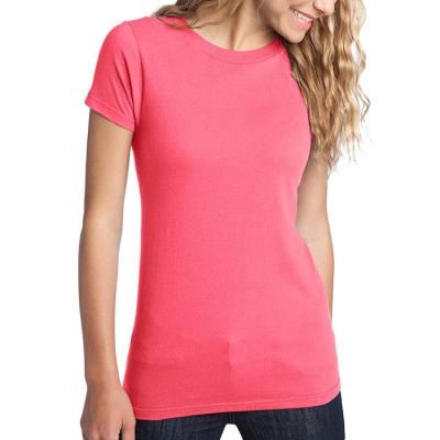 China Anti-pilling Women Slim Fit Cotton Spandex Tank Top T-Shirt for sale