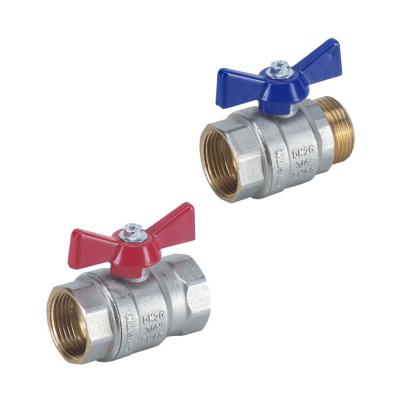 China General BSP/NPT cw617n nickel plated gas ball valve for medium pressure CE hydraulic control valve for sale