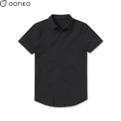 China Custom Anti-wrinkle Polo Curve Edge Cuts Mens Polo Shirts for sale