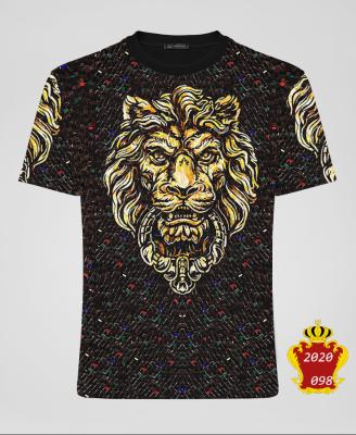 China Summer Apparel Cotton Men Anti-Shrink T-Shirt In Puff Print for sale