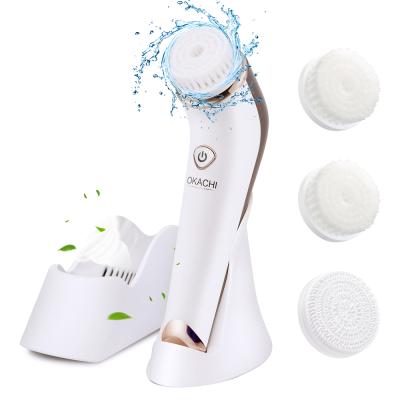 China New Rechargeable Portable Ultrasonic DEEP CLEANING Mini Electric Facial Cleansing Brush Custom Face Detergent for sale