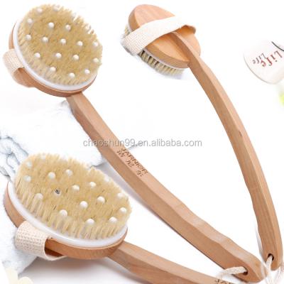 China Sustainable SPA Natural Bristle Bath Wooden Foot Scrub Japanese Brush Body Japanese Bath Brush for sale