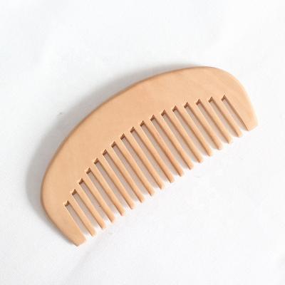 China Eco-friendly Hotel Natural Wide Wooden Detangling Tooth Hair Comb Wooden Beard Mustache Shaping Care Comb for sale