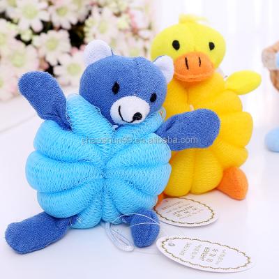 China Wholesale Cartoon Figure Soft Eco - Friendly Mesh Bath Sponge Shower For Baby Bath Sponge for sale