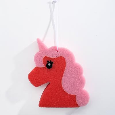 China All Natural New Design Cute Red Horse Shape PU Body Skin Care Cleansing Sponge for sale