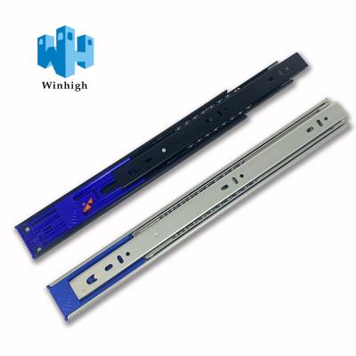 China 45mm Push Drawer Slide Slide Zinc Contemporary High Quality Open Black Finish Telescopic Handle for sale