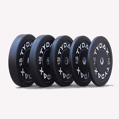 China Premium Rubber Weight Lifting Black Bumper Weight Training Plate for sale